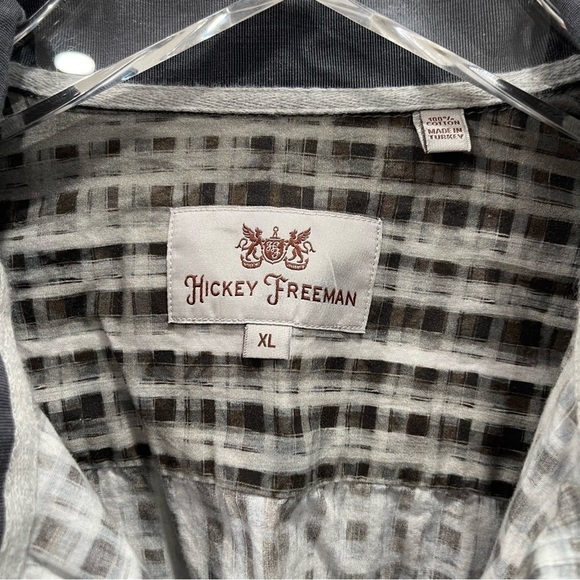 Hickey Freeman Printed Long Sleeve Button Down Shirt Cotton Size XL - Picture 4 of 6